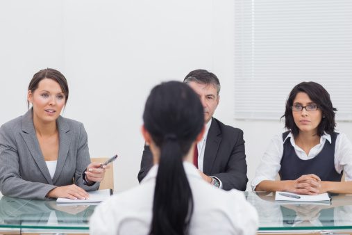 Girl in a interview