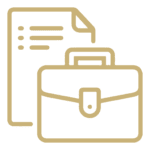 Briefcase and document icon